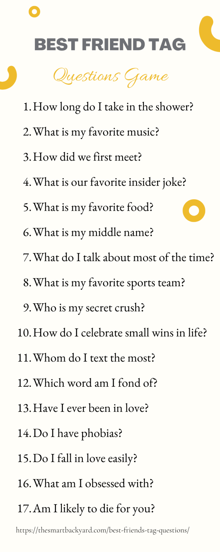 150 Interesting Best Friend Tag Questions For Your Bff