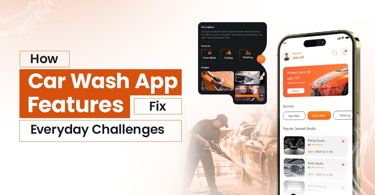 car wash app development features